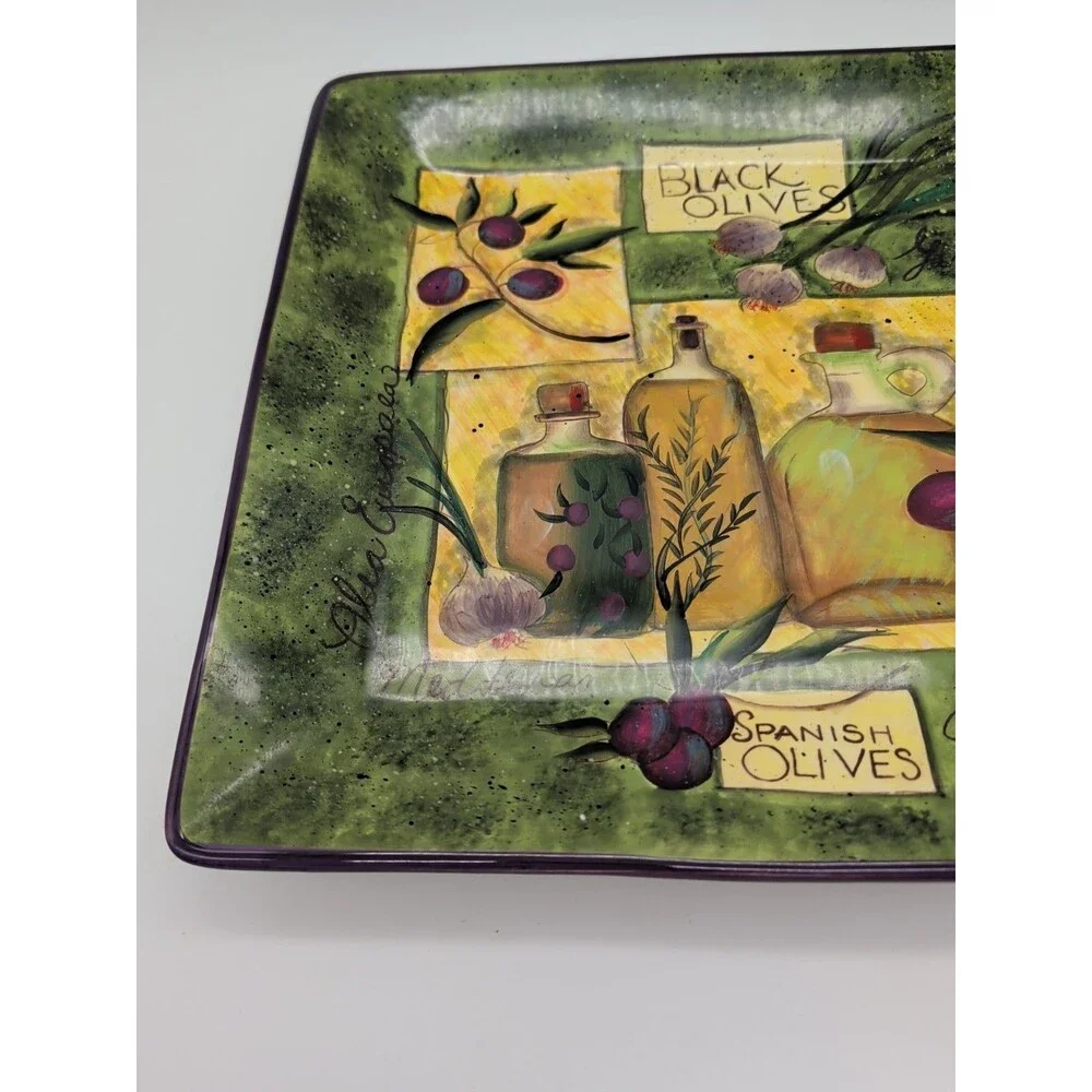 Certified International Susan Winget Garden of Olives Platter